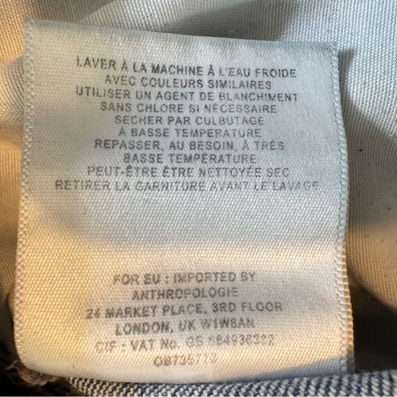 Anthropologie Pilcro Velvet-Laced Mid-Rise Slim Straight Women’s Jeans Sz 16 - Picture 5 of 6